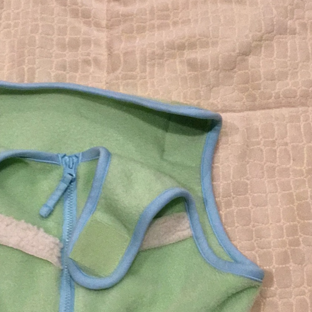 Columbia Green and Light Blue Insulated Kids Snow Bibs - Picture 4 of 5